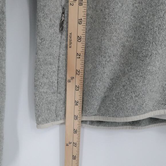 North‎ Face Sweater Womens Large Gray Crescent Sunshine 1/4 Zip Hoodie Outdoor - Picture 6 of 12